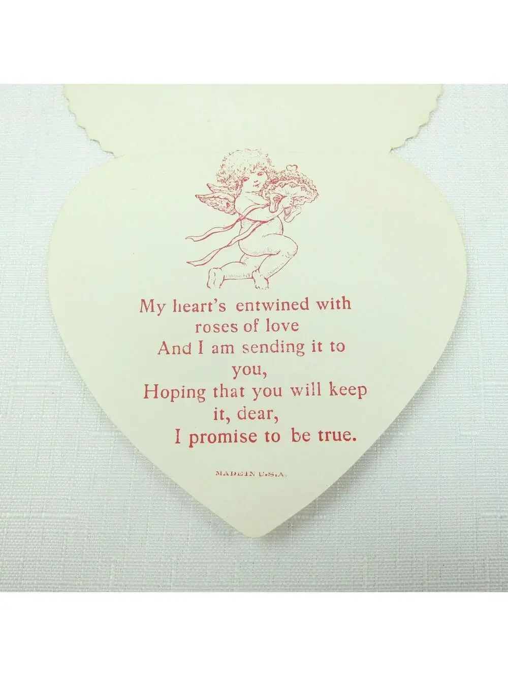 Lot 2 Vintage Valentine Die cut Fold Girl Angels Gold Embossed 1920-30s UNSIGNED